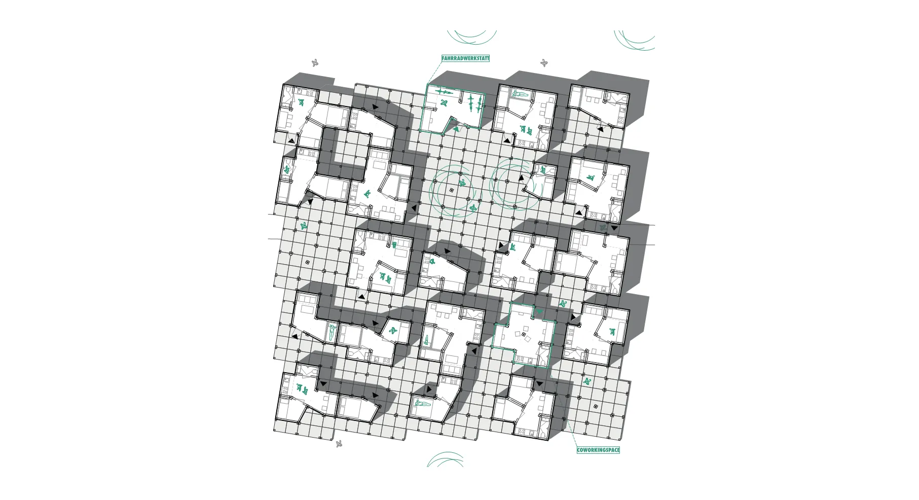 vienna, arrival city, wohnbau · studie, wien — ansicht 1
