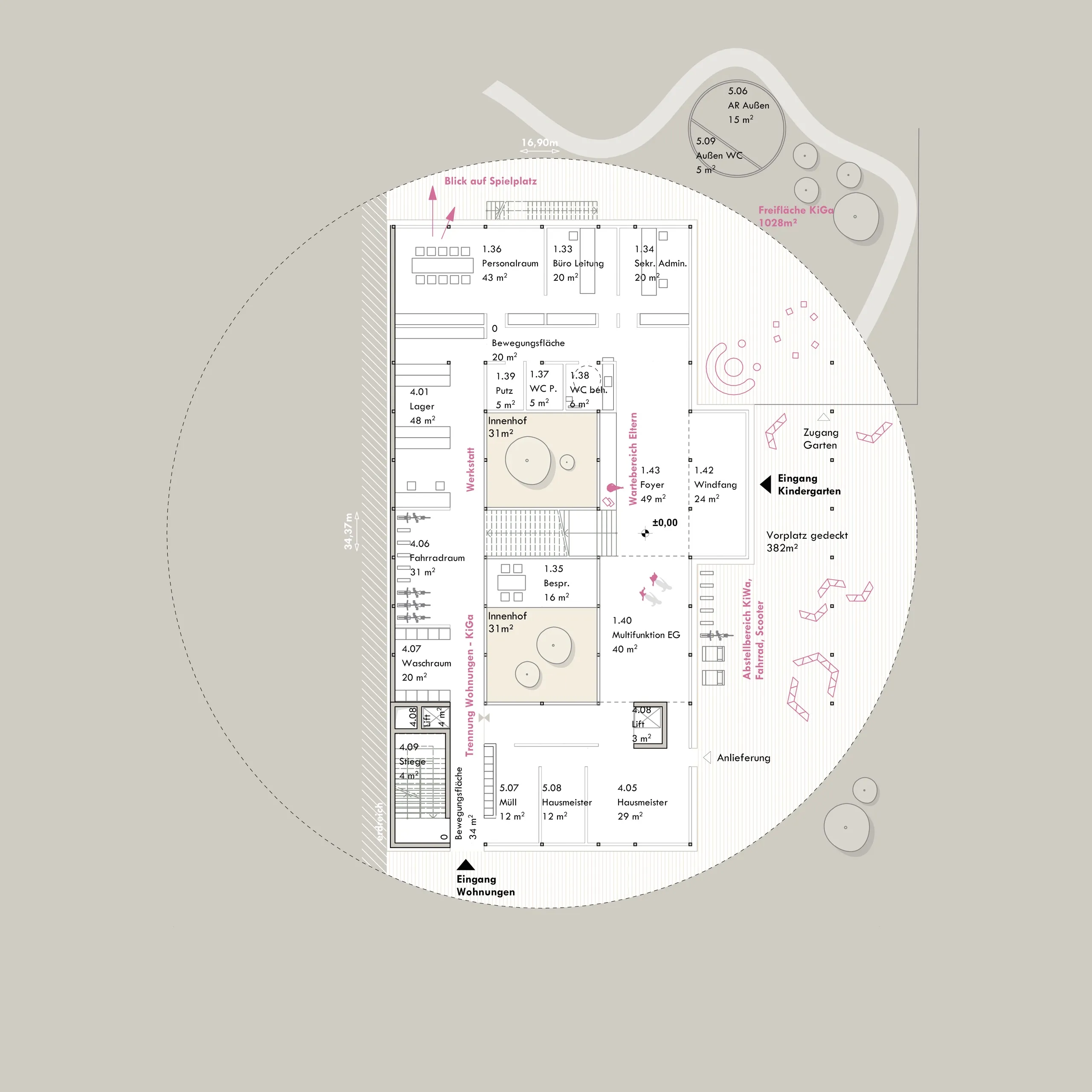 kindergarten koppl, bildungsbau · wohnbau, koppl, salzburg — ansicht 2