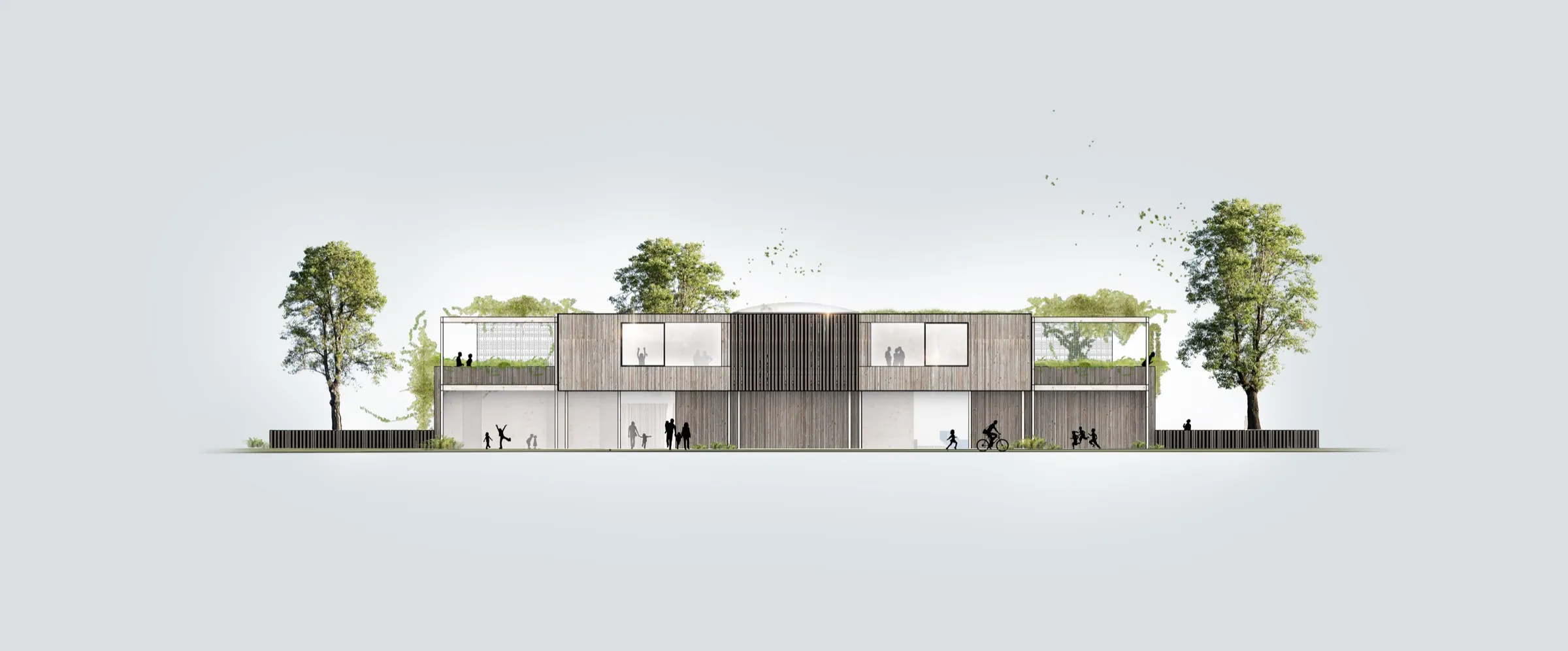 kindergarten wolkersdorf, bildungsbau, wolkersdorf, niederösterreich — ansicht 2