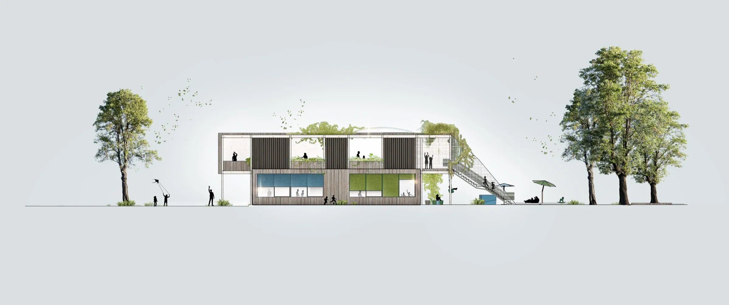 kindergarten wolkersdorf, bildungsbau, wolkersdorf, niederösterreich — ansicht 3