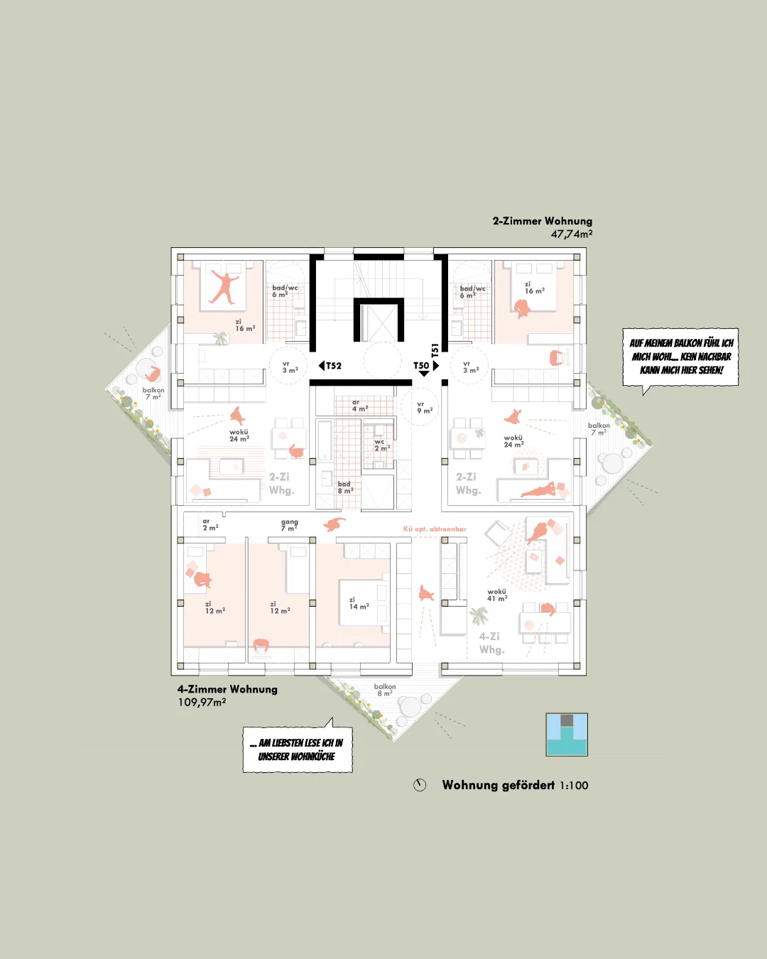 hans, der aus der reihe tanzt, residential, innsbruck, tyrol — ansicht 4